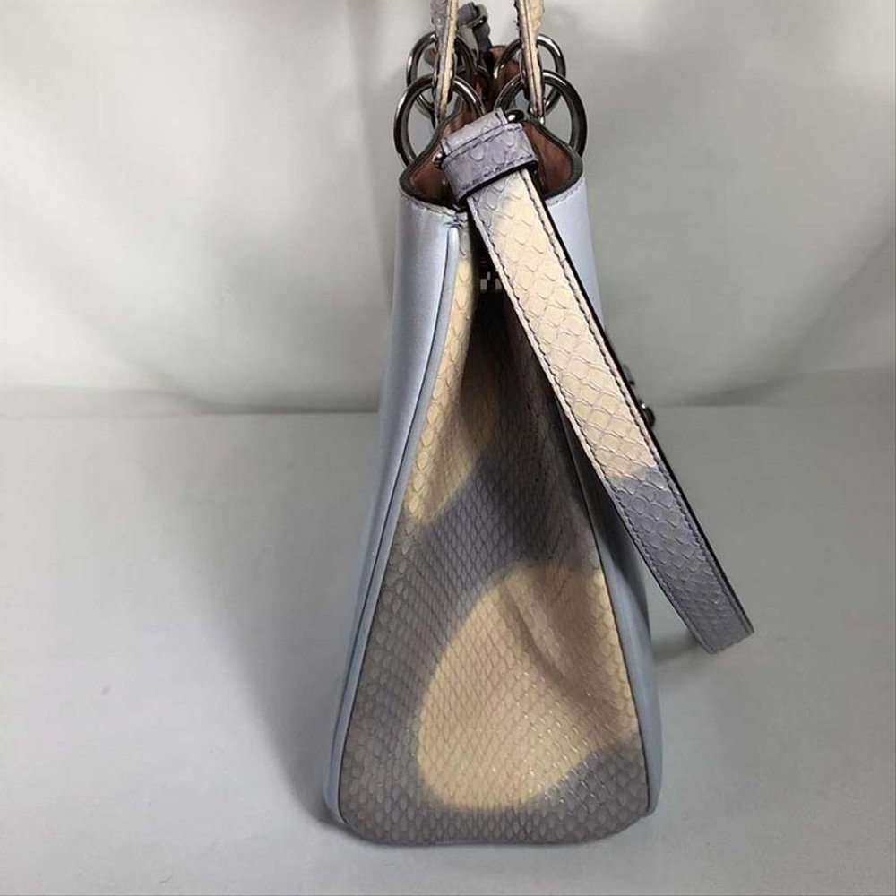 Dior Medium Diorissimo Blue Calfskin Python Multi… - image 7